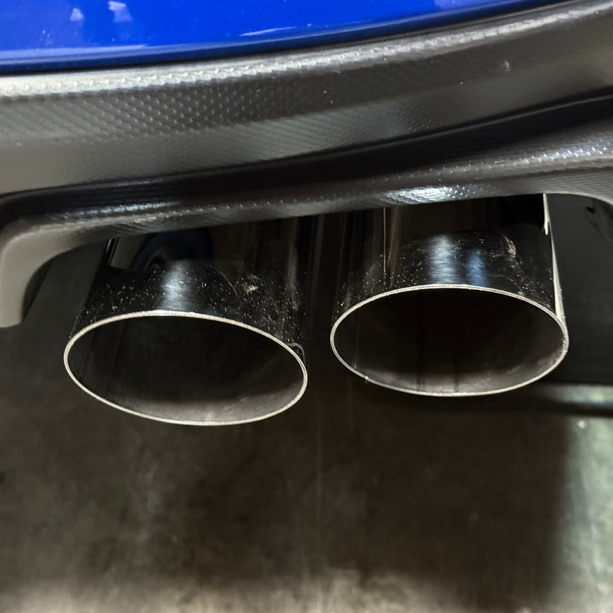 2015-21 Subaru WRX | Boso Style Muffler Delete Quad Tips Axle Back Exhaust image 10