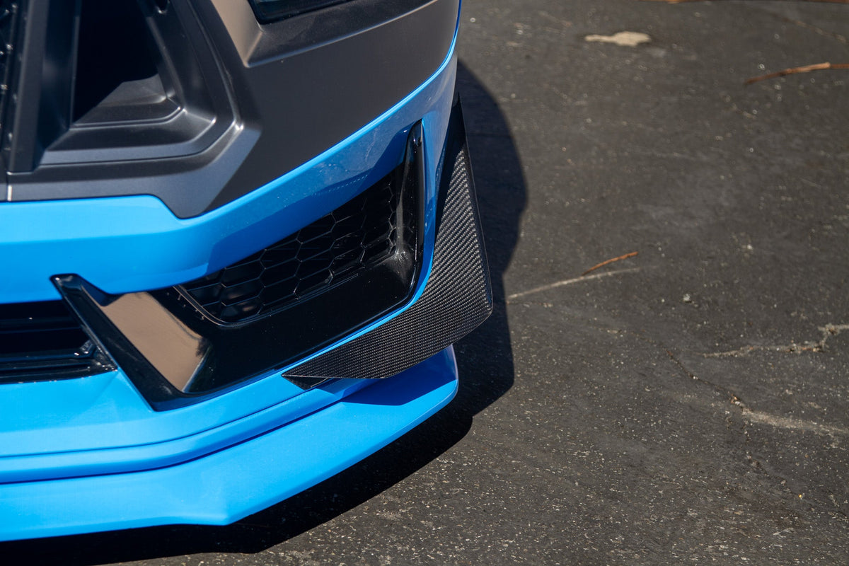 Carbon Fiber Front Bumper Canards - 2024 - Current Ford S650 Mustang Dark Horse