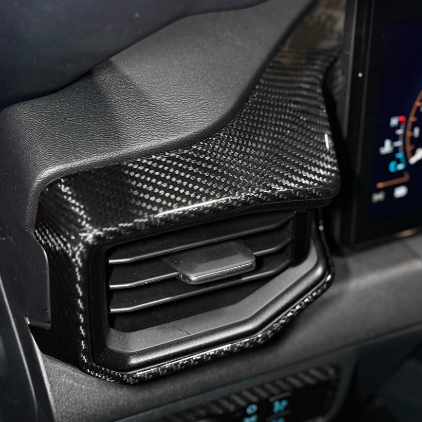 2024-Up Mustang DRY CARBON FIBER AC Outlet Trim Cover image 2