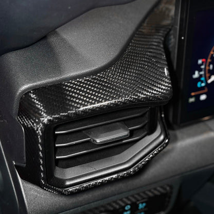 2024-Up Mustang DRY CARBON FIBER AC Outlet Trim Cover image 2