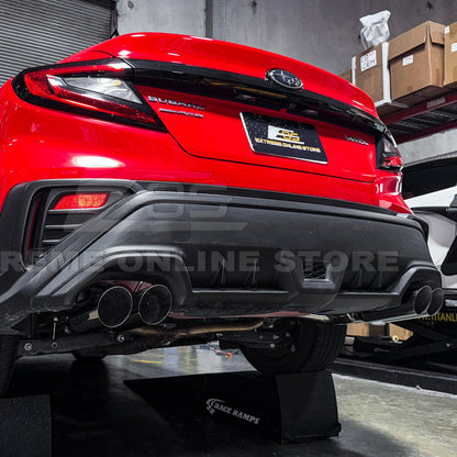 2022-Up Subaru WRX | Boso Muffler Delete Quad Burnt Tips Axle Back Exhaust image 6