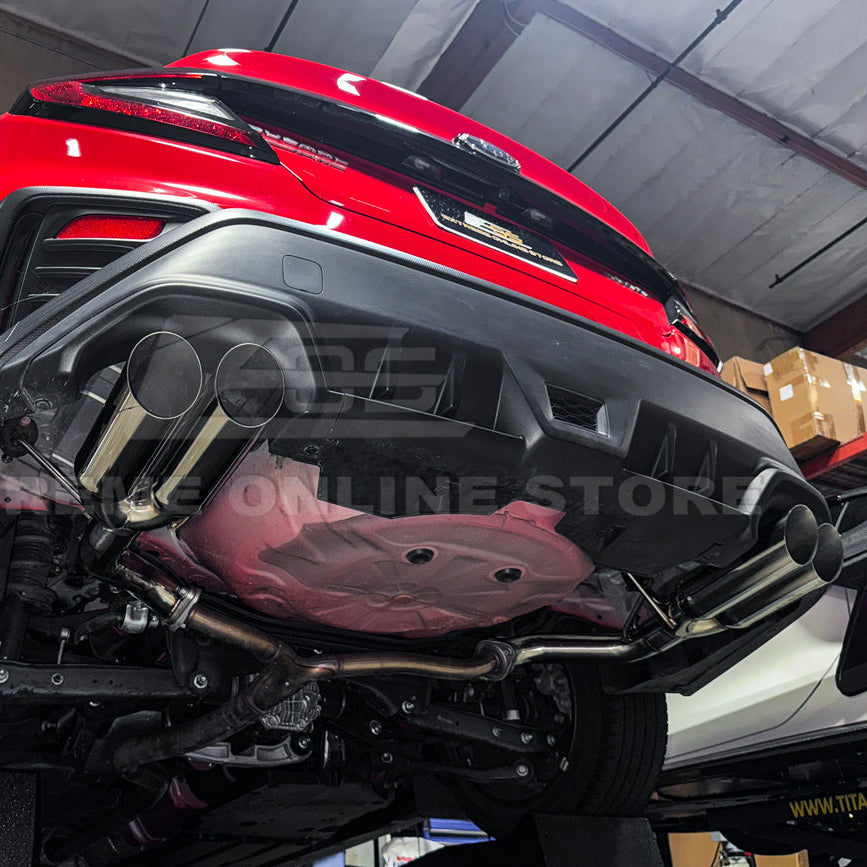 2022-Up Subaru WRX | Boso Muffler Delete Quad Burnt Tips Axle Back Exhaust image 7