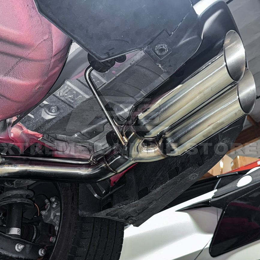 2022-Up Subaru WRX | Boso Muffler Delete Quad Burnt Tips Axle Back Exhaust image 9