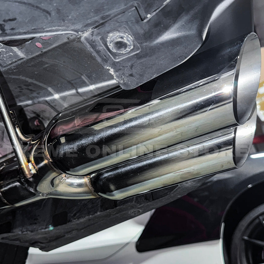 2022-Up Subaru WRX | Boso Muffler Delete Quad Burnt Tips Axle Back Exhaust image 11