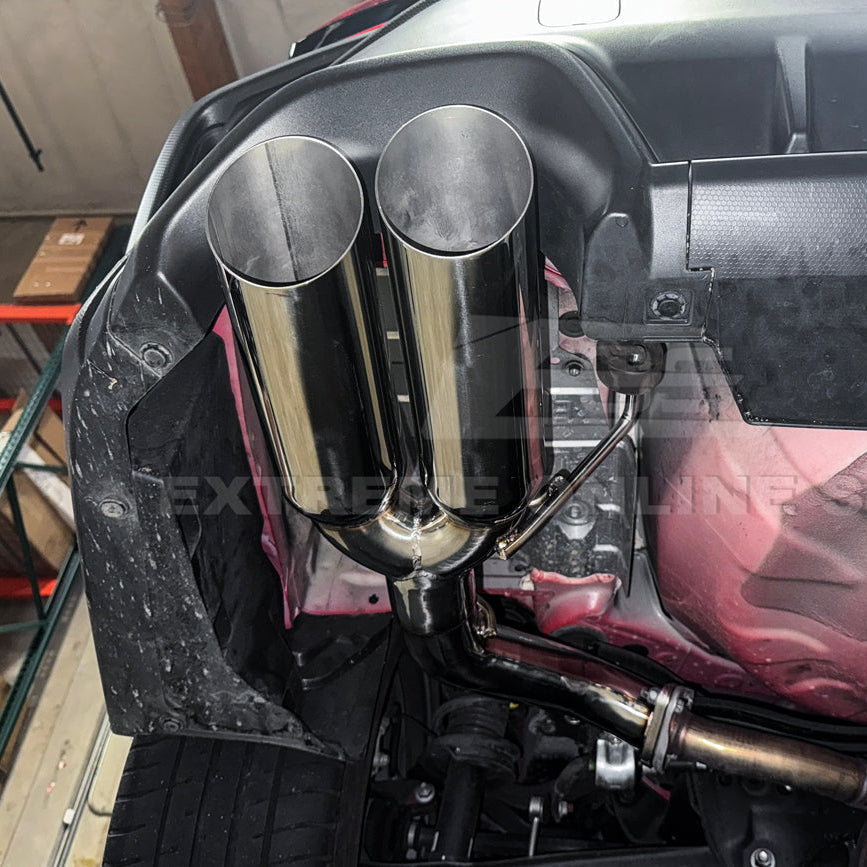 2022-Up Subaru WRX | Boso Muffler Delete Quad Burnt Tips Axle Back Exhaust image 13
