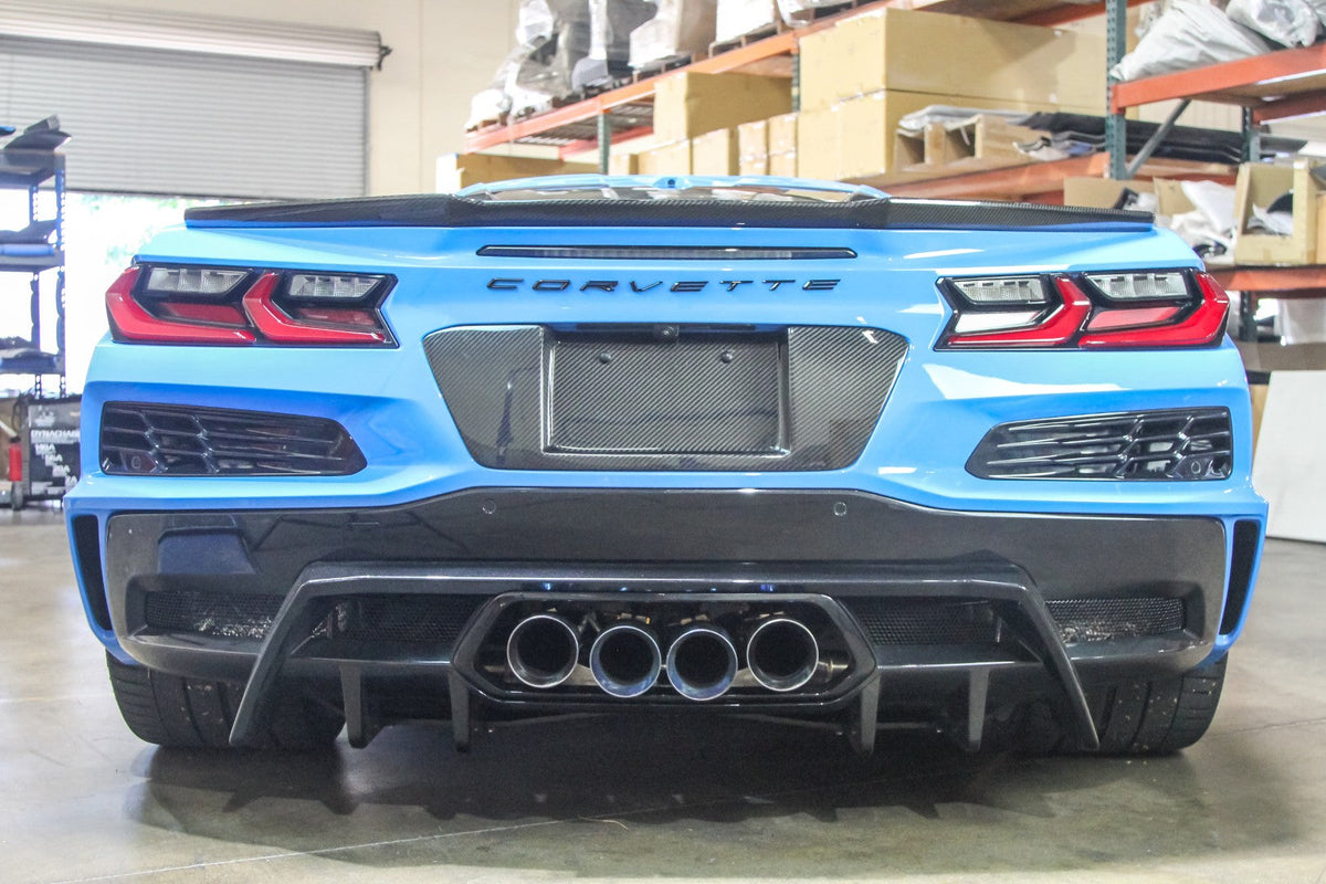 Carbon Fiber License Plate Backing - Chevrolet C8 Corvette Z06/E-Ray/Zr1/Grand sport