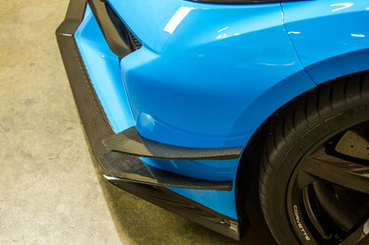 Carbon Fiber Front Bumper Canards - Chevrolet C8 Corvette Z06/ E Ray/ ZR1/ Grand sport