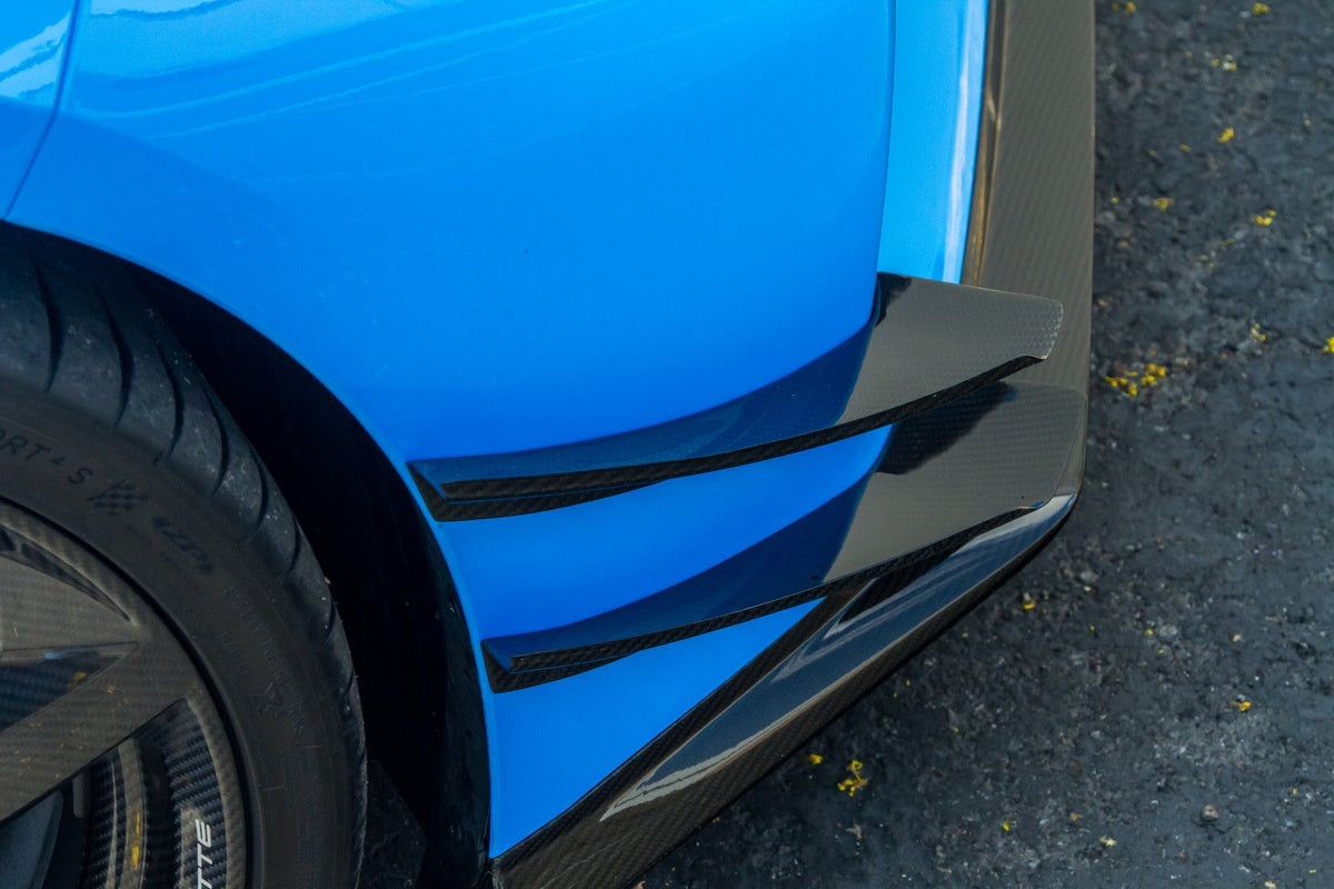 Carbon Fiber Front Bumper Canards - Chevrolet C8 Corvette Z06/ E Ray/ ZR1/ Grand sport