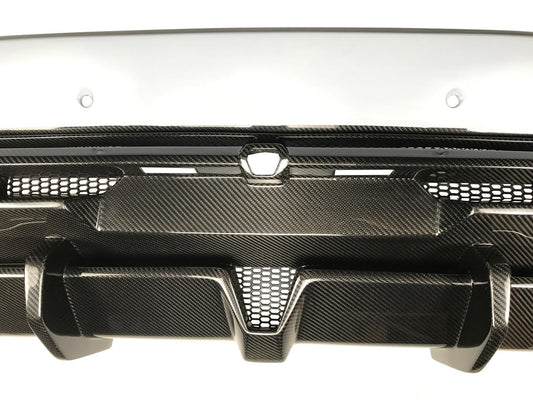 Lamborghini Carbon Fiber - GT Style Rear Bumper With Rear Diffuser