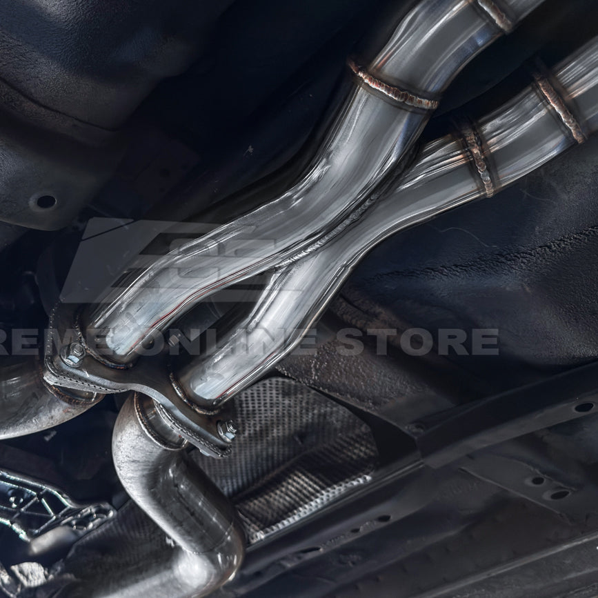 2005-06 Pontiac GTO | T-304 Straight-Through Mid Pipe X Cross Exhaust System image 9
