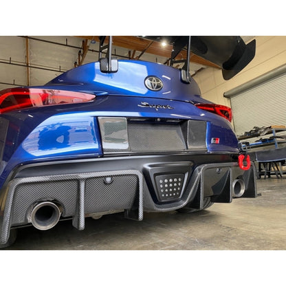 Carbon Fiber  License Plate Backing -Toyota Supra A90 2020-2023