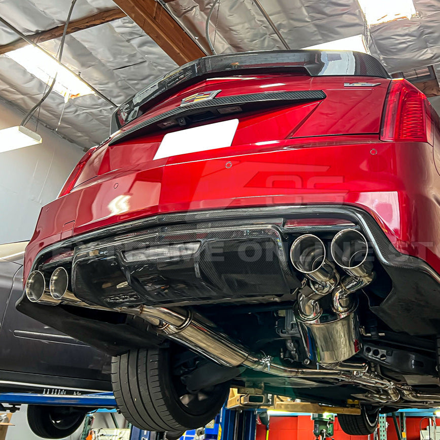 2016-2019 Cadillac CTS-V Muffler Resonated Cat Back Exhaust image 17
