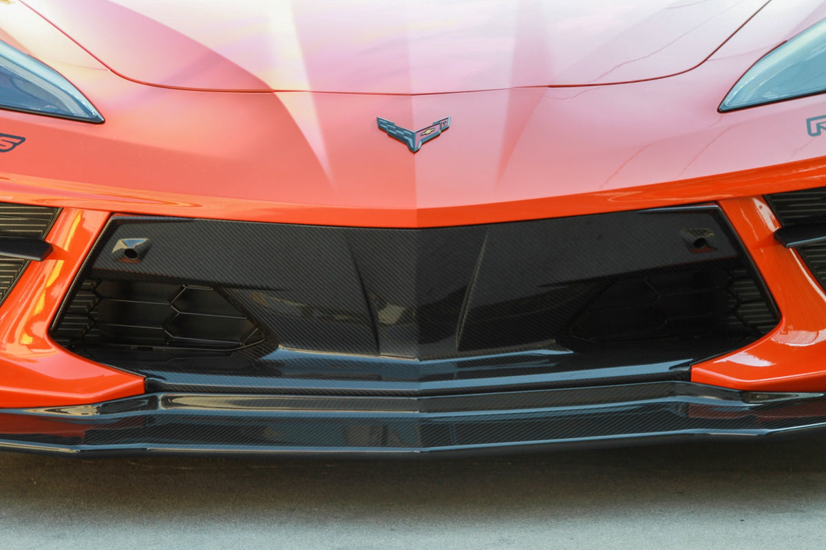 Carbon Fiber Front Bumper Center Bezel- Chevrolet C8 Corvette Stingray