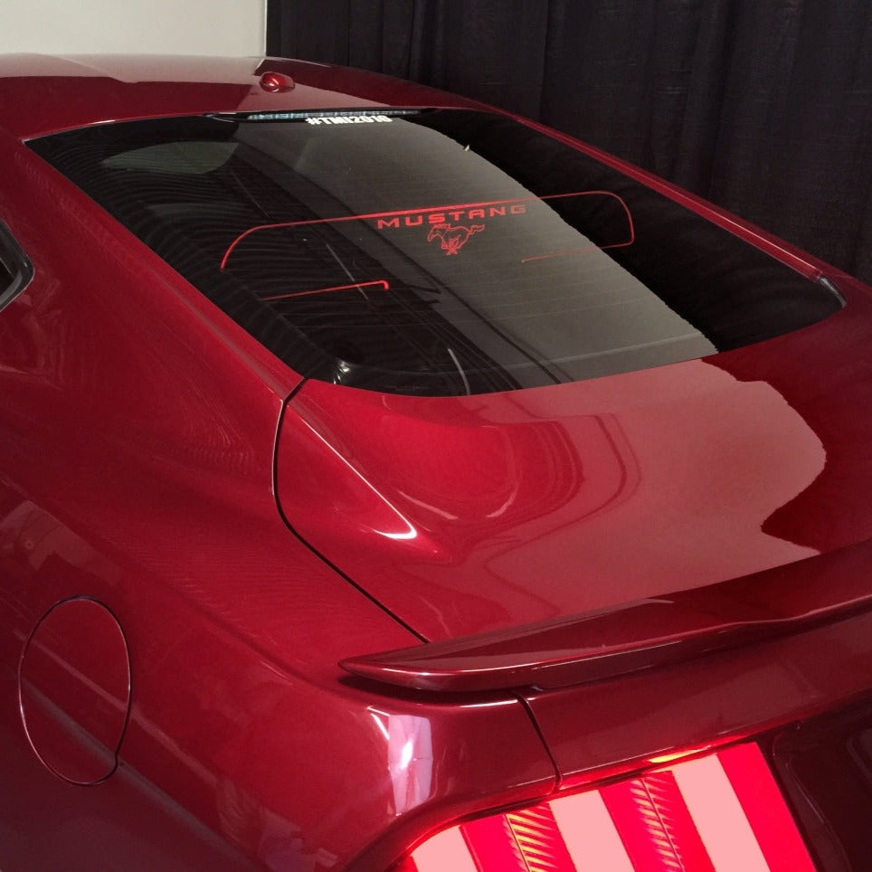 2015-Up Ford Mustang Coupe WindRestrictor® Rear Add On Glow Plate image 1