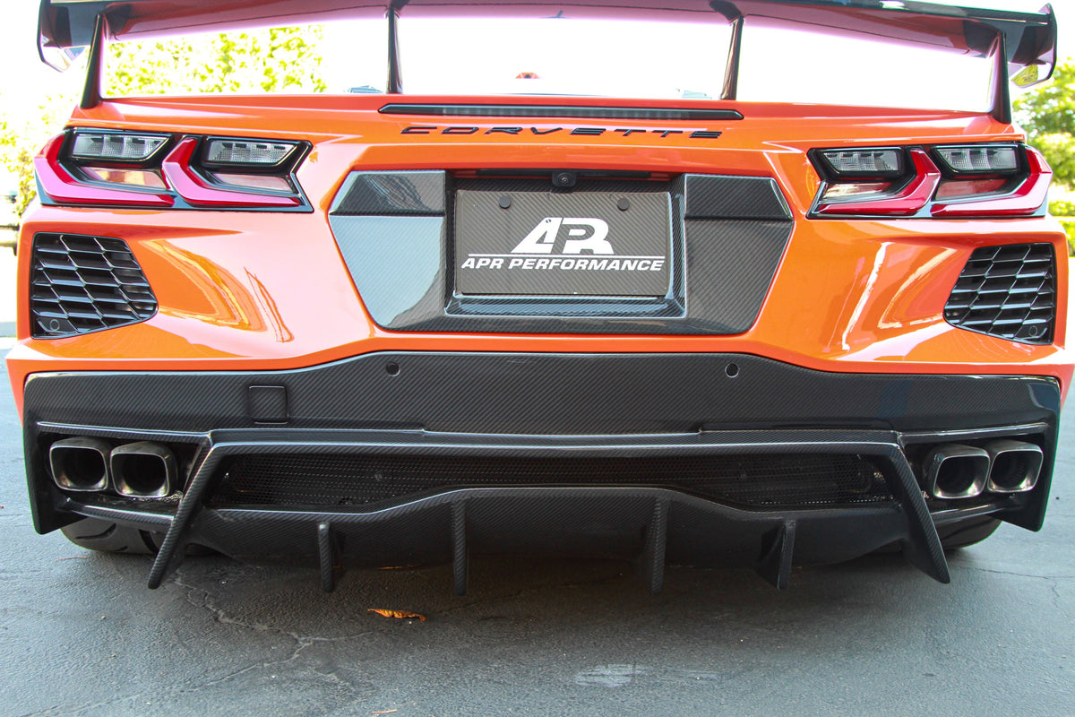 Carbon Fiber Rear Diffuser-Chevrolet Corvette C8 Stingray