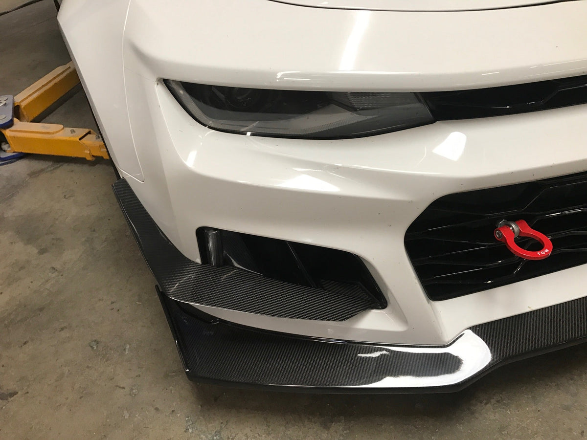 Carbon Fiber Front Bumper Canards- 2017 - 2024 Chevrolet Camaro ZL1