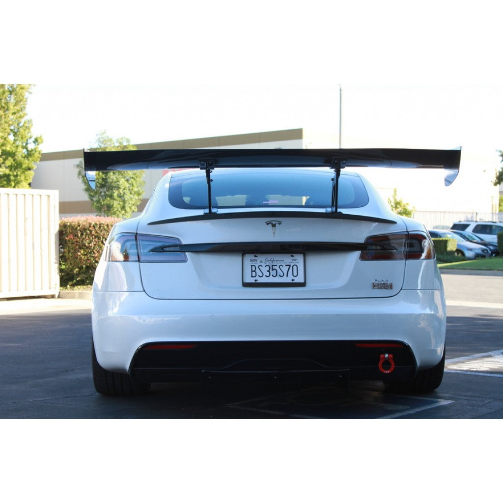 71" GTC-500 Carbon Fiber Adjustable Wing - 2021 - Up Tesla Model S Plaid
