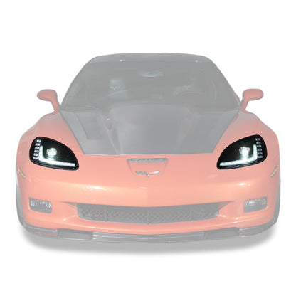 2005-13 Corvette C6 l C7 Style Projector LED Sequential Signal Turn Headlights image 1