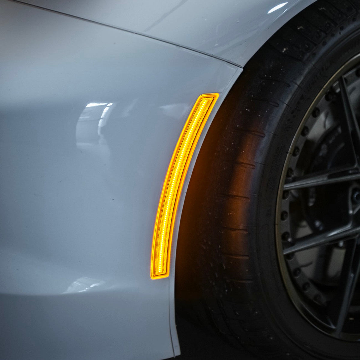 Corvette C7 Factory Style Front LED Clear Lens Amber Side Marker Lights image 19