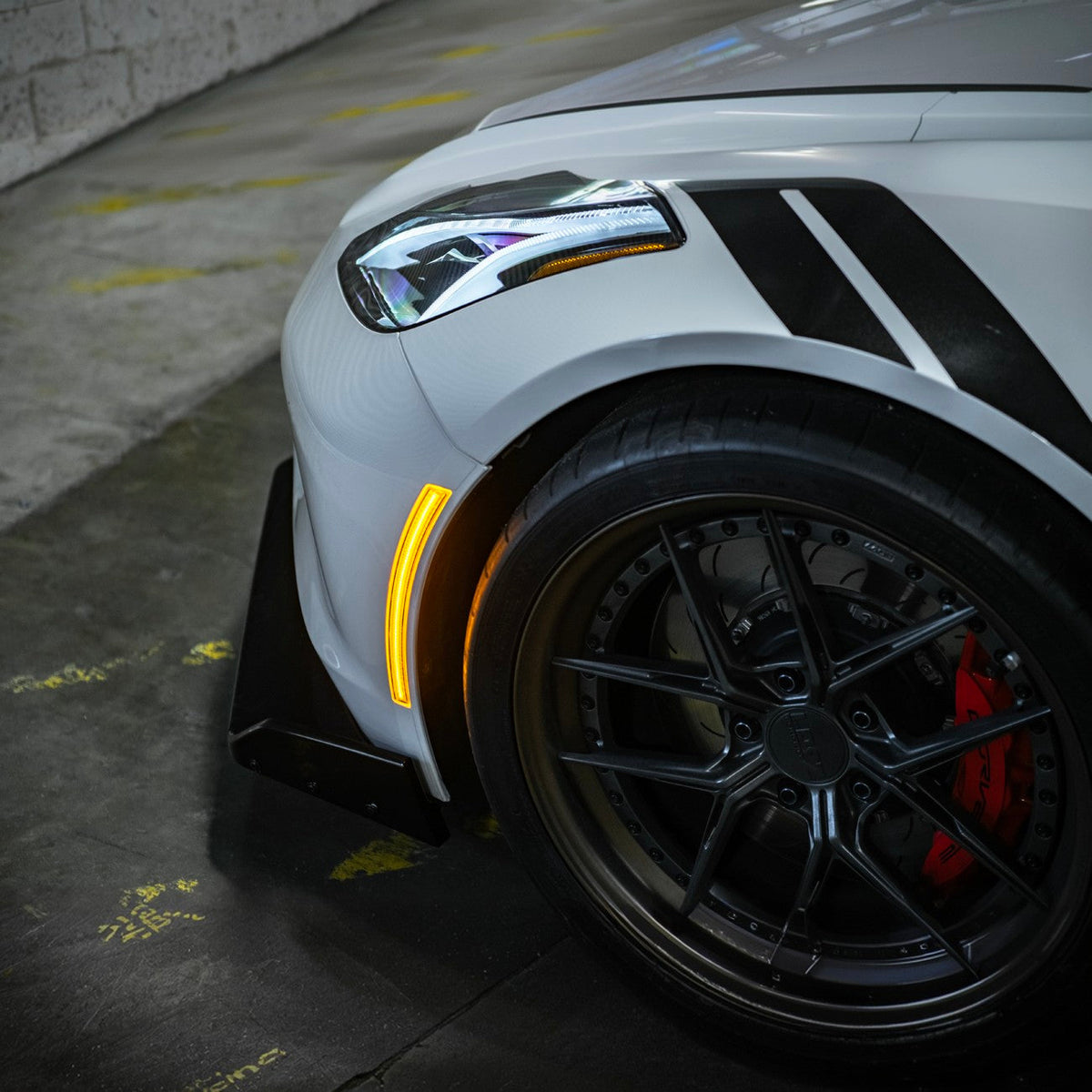 Corvette C7 Factory Style Front LED Clear Lens Amber Side Marker Lights image 5