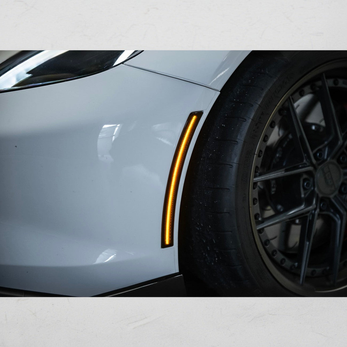 Corvette C7 Factory Style Front LED Clear Lens Amber Side Marker Lights image 26