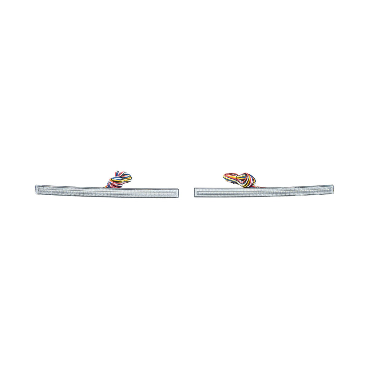 Corvette C7 Rear Bumper Diffuser Clear Lens Red LED Reflector Lights image 14