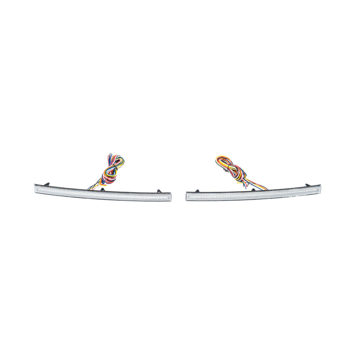 Corvette C7 Rear Bumper Diffuser Clear Lens Red LED Reflector Lights image 15