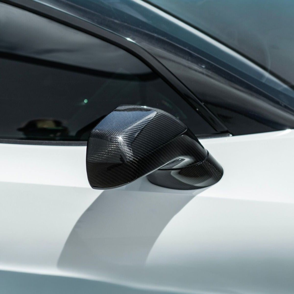 Corvette C7 Dry Carbon Fiber Side Mirror Cover Overlays image 8