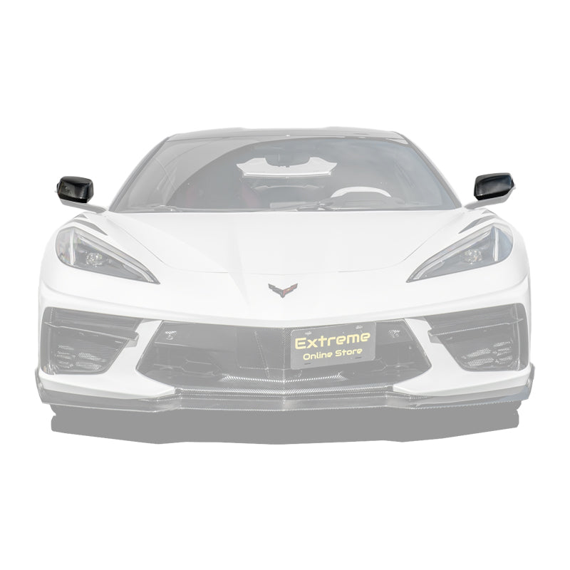 Chevrolet Corvette C8 DRY CARBON FIBER Replacement Mirror Covers image 1
