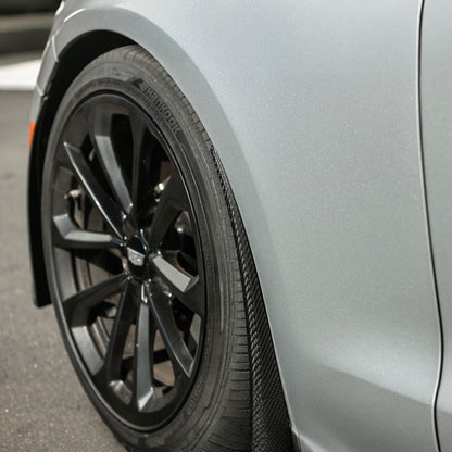 2016-2019 Cadillac ATS-V Dry Carbon Fiber Front Mud Flaps Splash Guards image 4