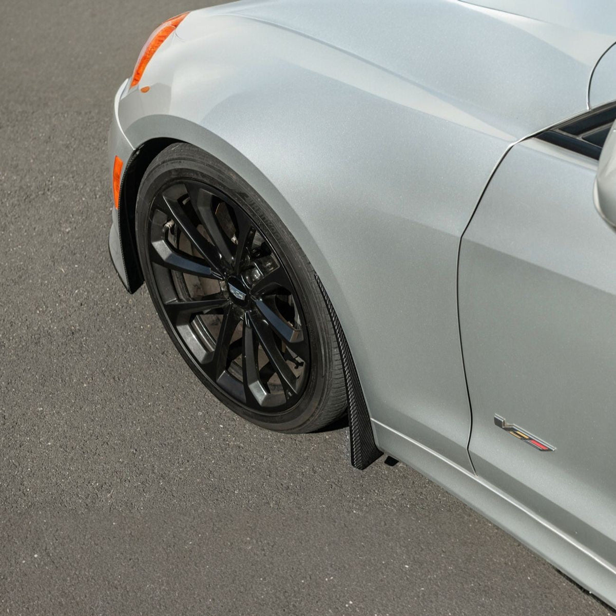 2016-2019 Cadillac ATS-V Dry Carbon Fiber Front Mud Flaps Splash Guards image 10