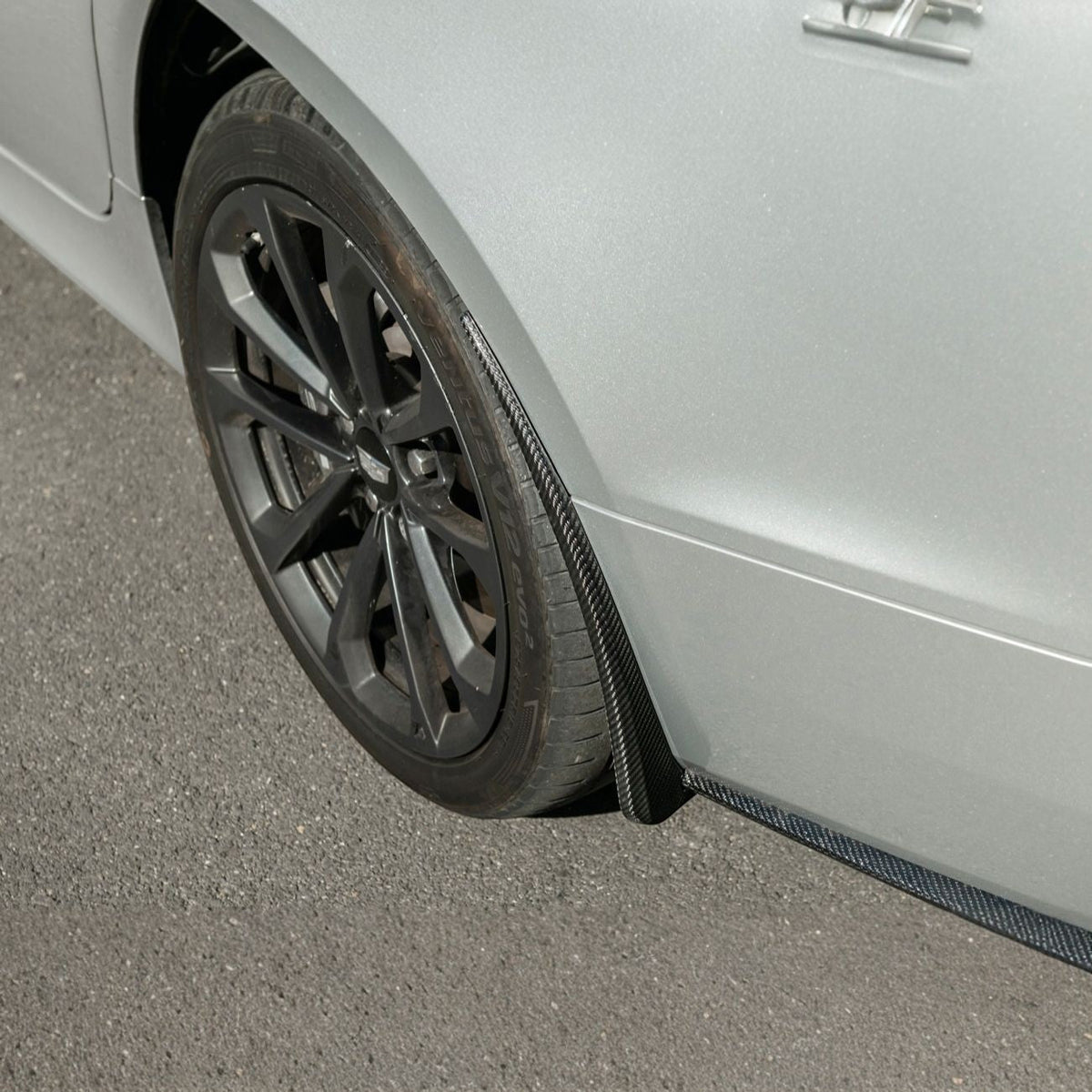 2016-2019 Cadillac ATS-V Dry Carbon Fiber Rear Mud Flaps Splash Guards image 4