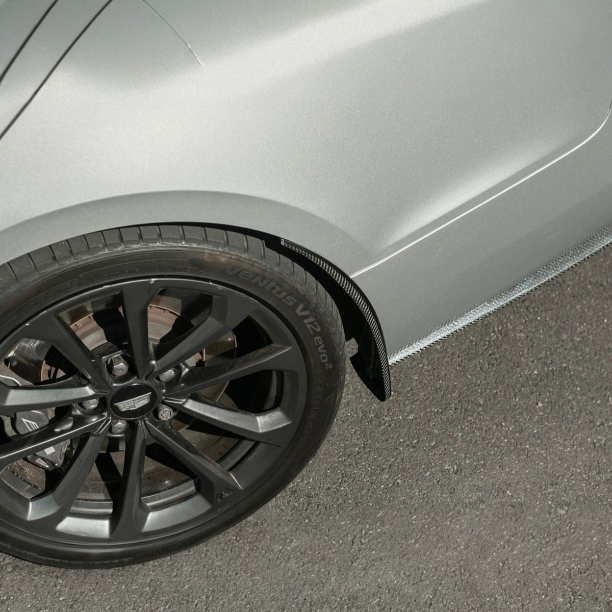 2016-2019 Cadillac ATS-V Dry Carbon Fiber Rear Mud Flaps Splash Guards image 6