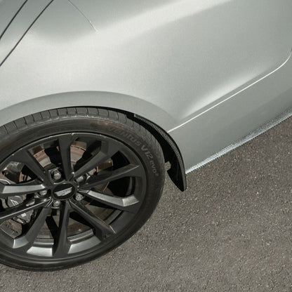 2016-2019 Cadillac ATS-V Dry Carbon Fiber Rear Mud Flaps Splash Guards image 6