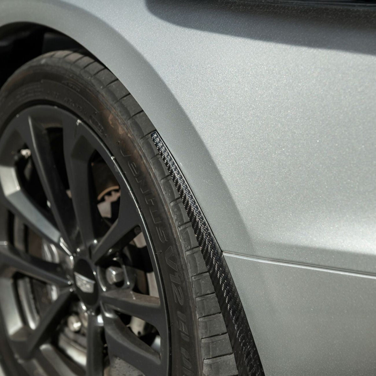 2016-2019 Cadillac ATS-V Dry Carbon Fiber Rear Mud Flaps Splash Guards image 8