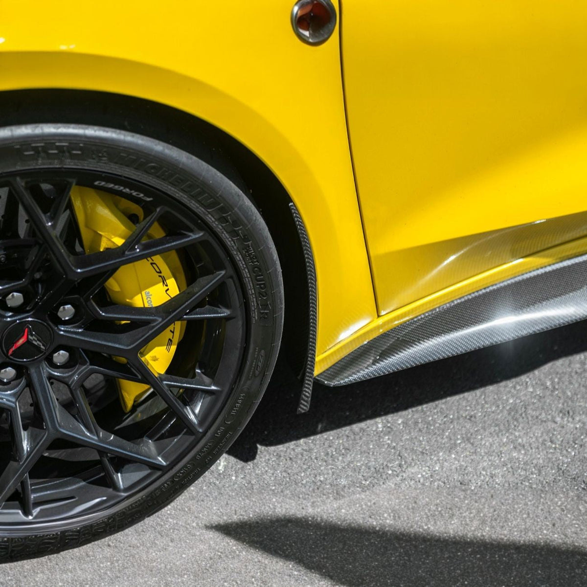 Corvette C8 Ray / Z06 / ZR1 Dry Carbon Fiber Front & Rear Mud Flaps image 7