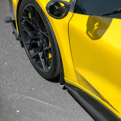 Corvette C8 Ray / Z06 / ZR1 Dry Carbon Fiber Front & Rear Mud Flaps image 13