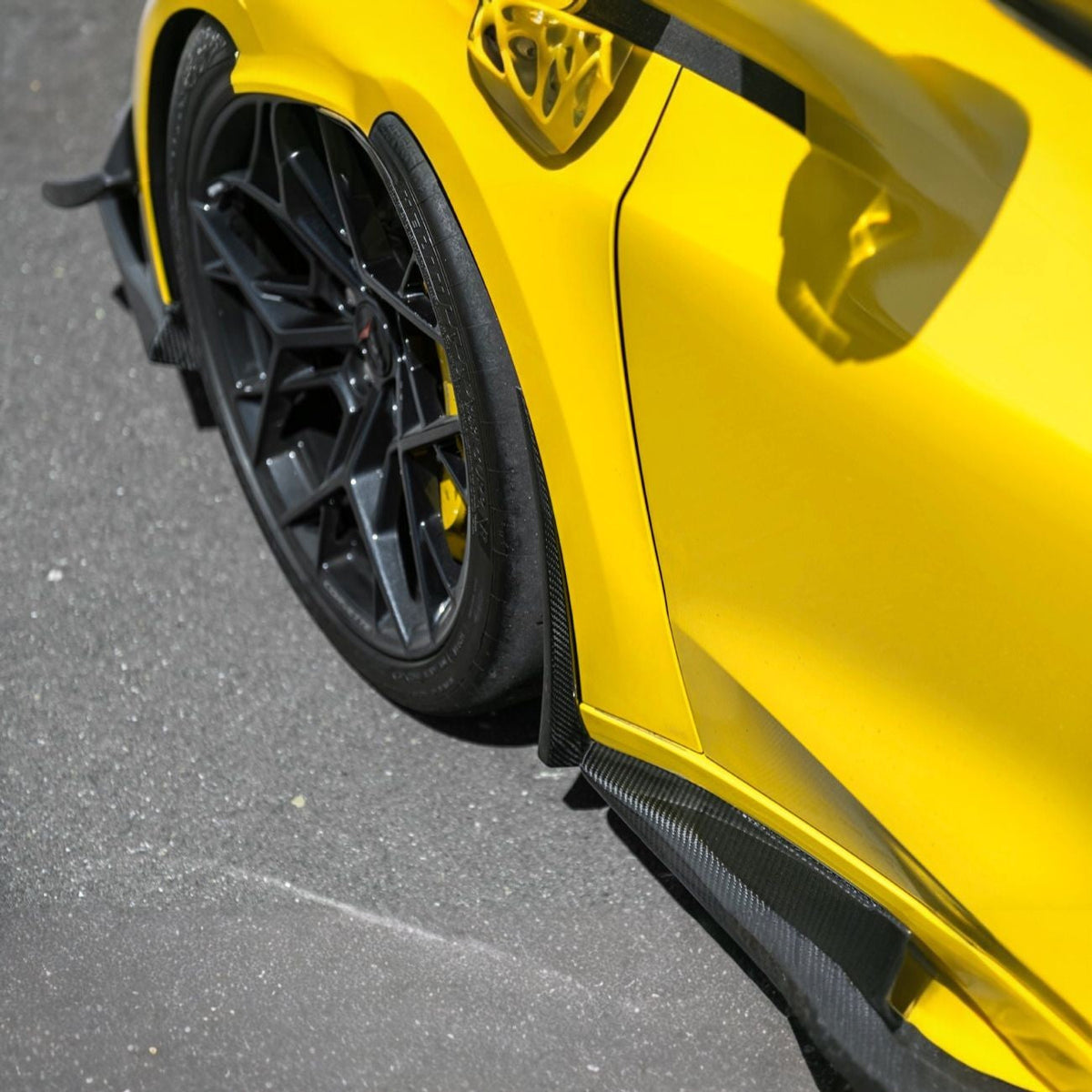 Corvette C8 Ray / Z06 / ZR1 Dry Carbon Fiber Front & Rear Mud Flaps image 47