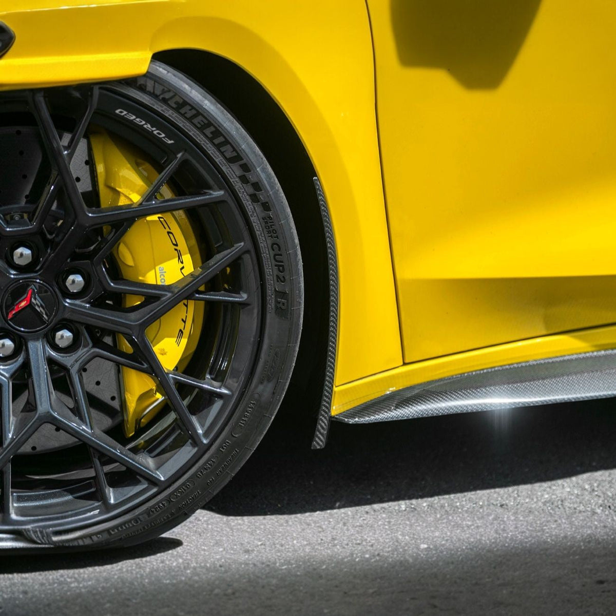 Corvette C8 Ray / Z06 / ZR1 Dry Carbon Fiber Front & Rear Mud Flaps image 27