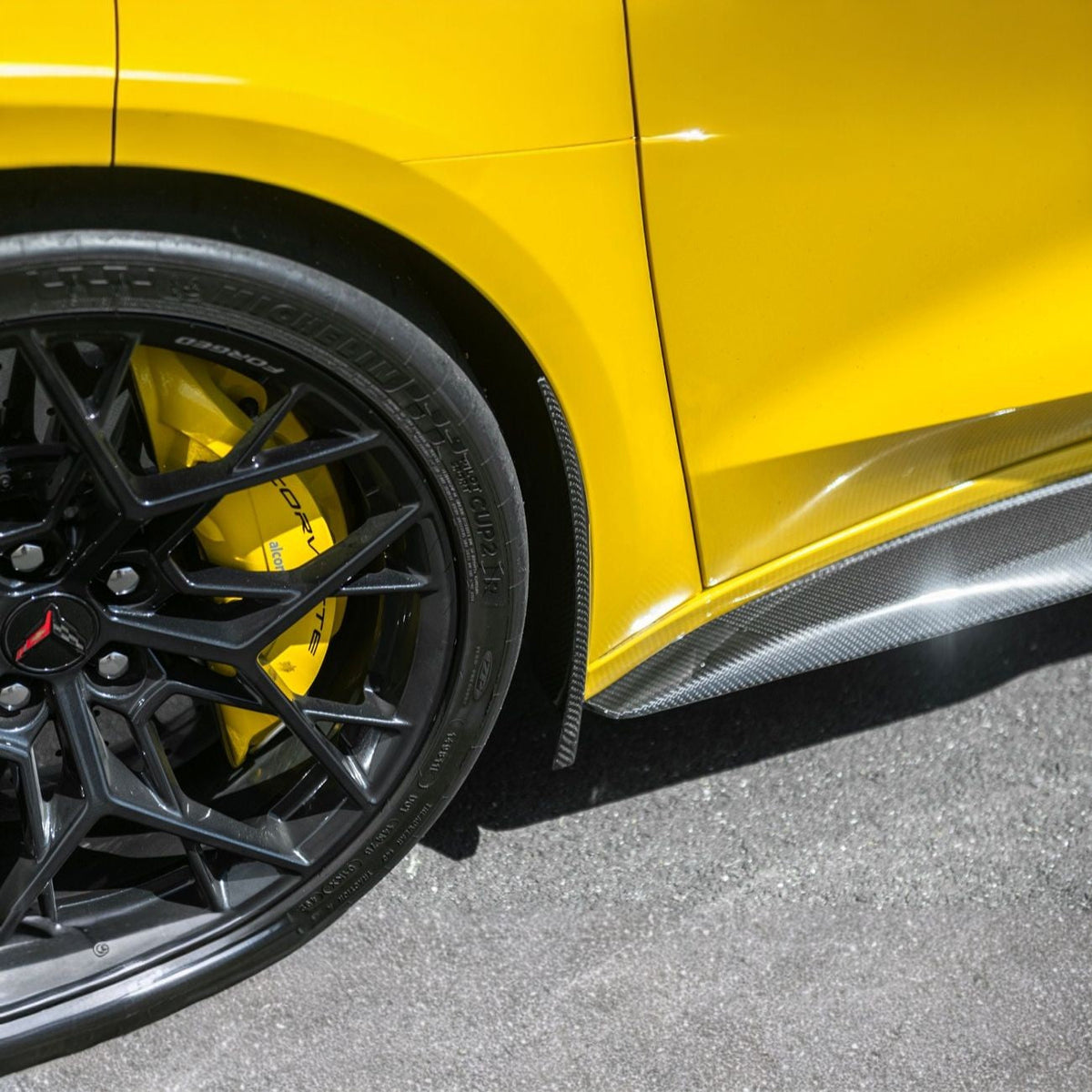 Corvette C8 Ray / Z06 / ZR1 Dry Carbon Fiber Front & Rear Mud Flaps image 29