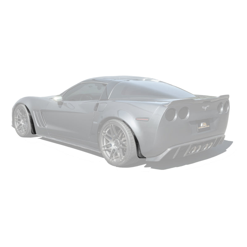 2005-13 Corvette C6 Z06 ZR1 DRY CARBON FIBER Splash Guard Mud Flaps image 1