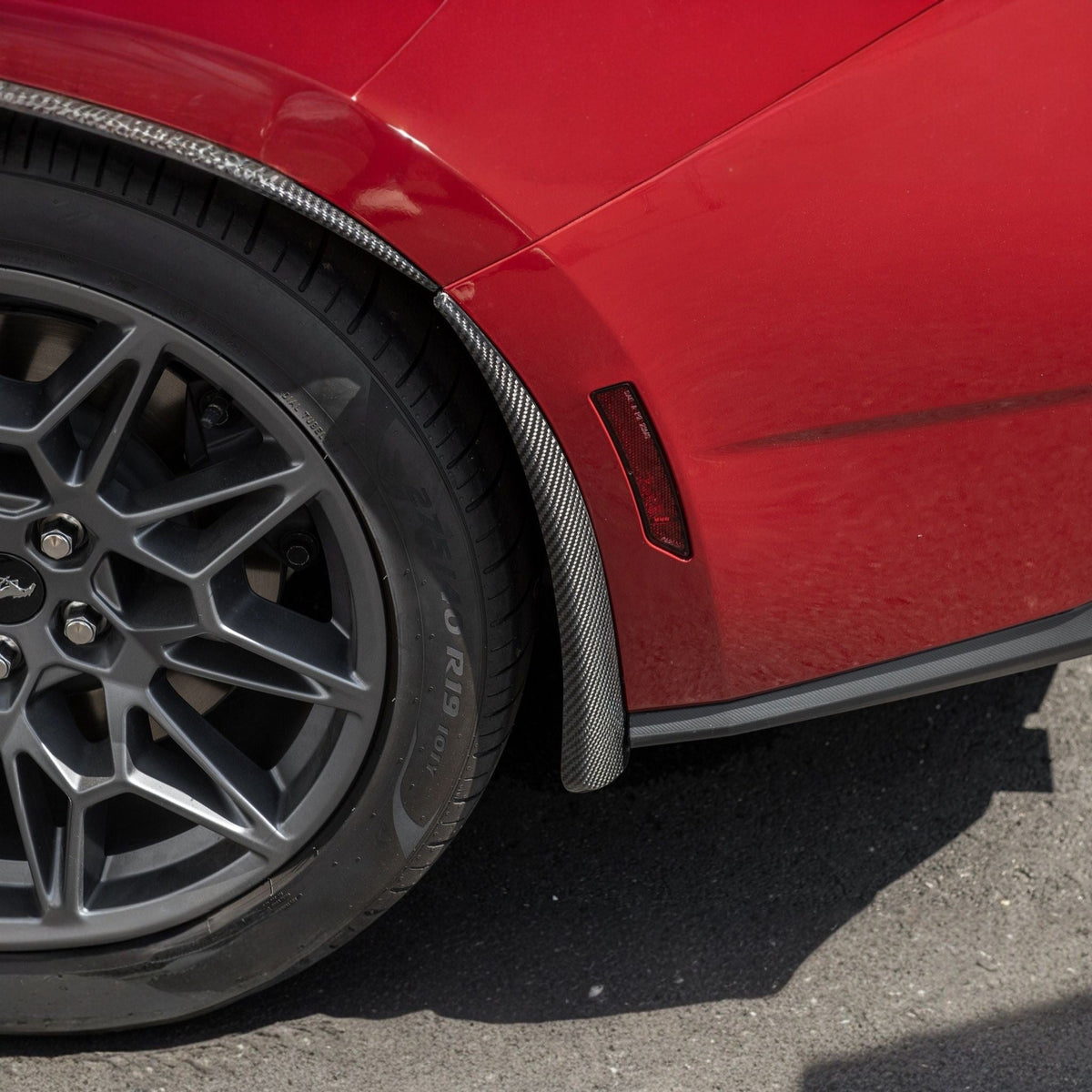 2024-Up Ford Mustang Carbon Fiber Performance XL Extended Front & Rear Mud Flap Splash Guards image 4