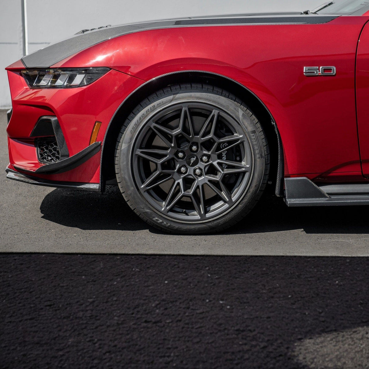 2024-Up Ford Mustang Carbon Fiber Performance XL Extended Front & Rear Mud Flap Splash Guards image 8