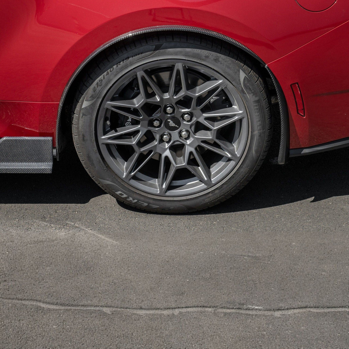2024-Up Ford Mustang Carbon Fiber Performance XL Extended Front & Rear Mud Flap Splash Guards image 10