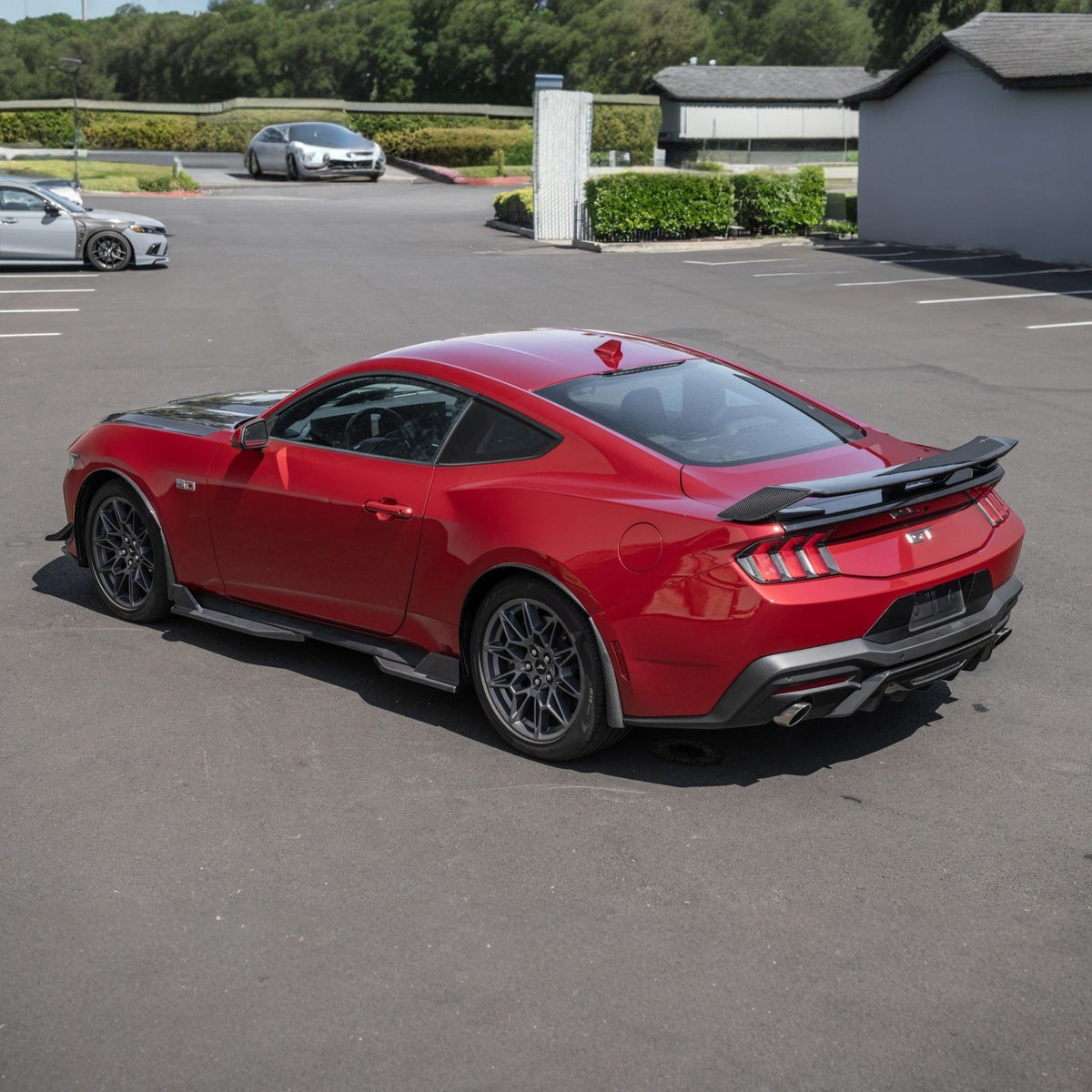 2024-Up Ford Mustang Carbon Fiber Performance XL Extended Front & Rear Mud Flap Splash Guards image 12