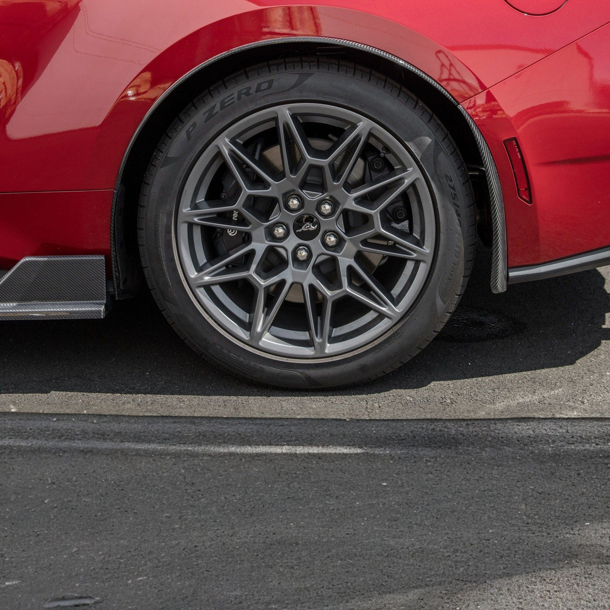 2024-Up Ford Mustang Carbon Fiber Performance XL Extended Front & Rear Mud Flap Splash Guards image 15
