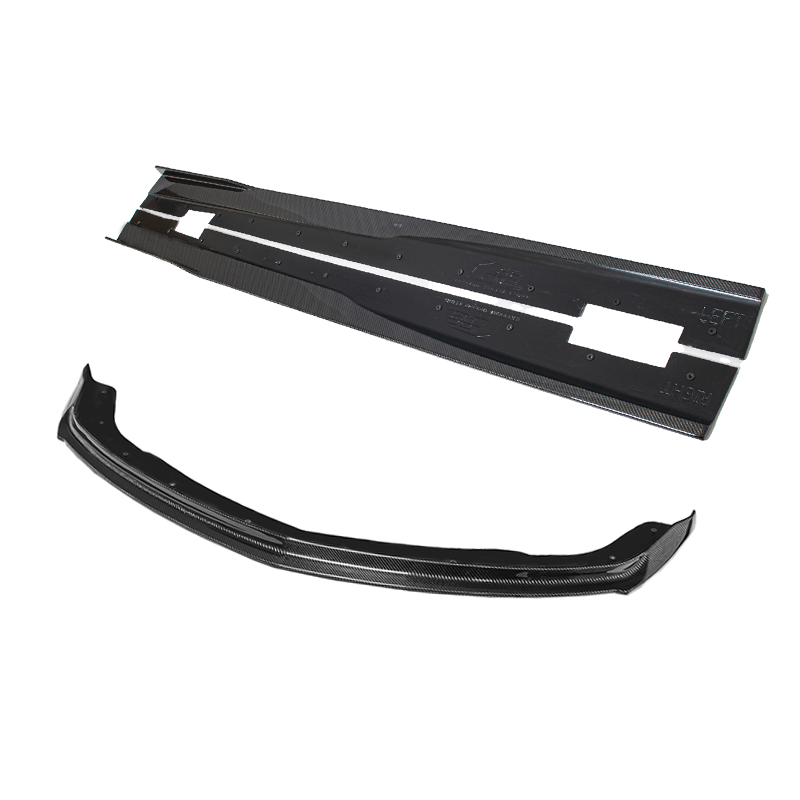 2008-09 Pontiac G8 Carbon Fiber Front Splitter Side Skirts image 2