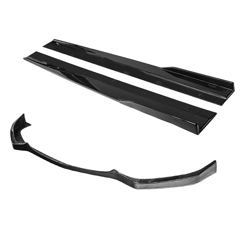 2013-15 Chevrolet SS Carbon Fiber Front Bumper Lip Splitter Side Skirts image 2
