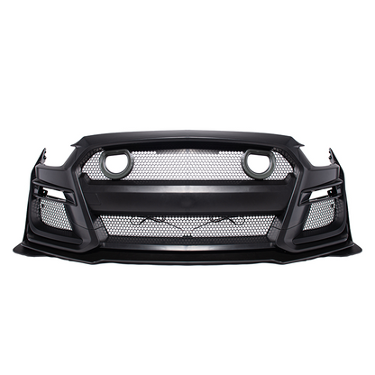 2015-17 Ford Mustang GT500 Conversion Front Bumper Kit (W/LED Grille) image 2