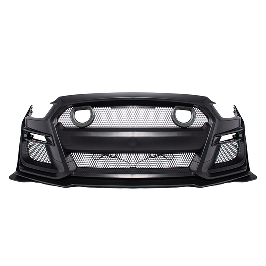 2015-17 Ford Mustang GT500 Conversion Front Bumper Kit (W/LED Grille) image 2